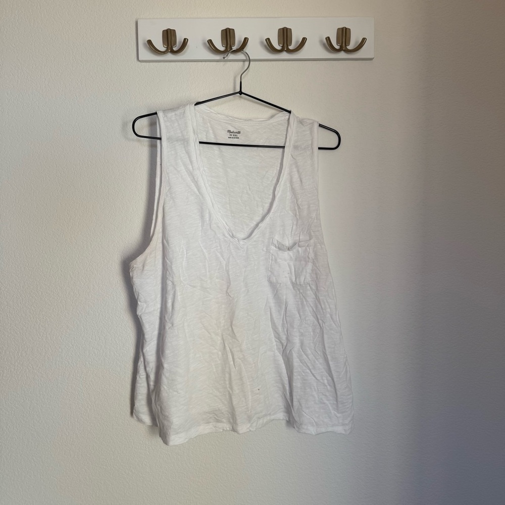 Madewell Cream Scoop Neck Tee